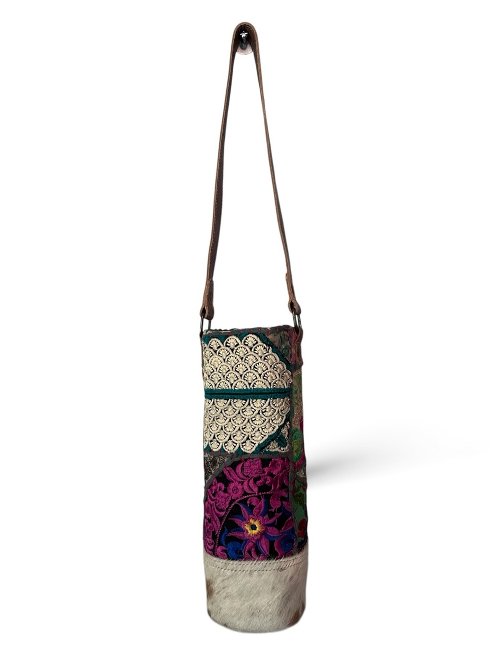 Bhrayna Bags Upcycled Wine Tote Bag Leather Handle
